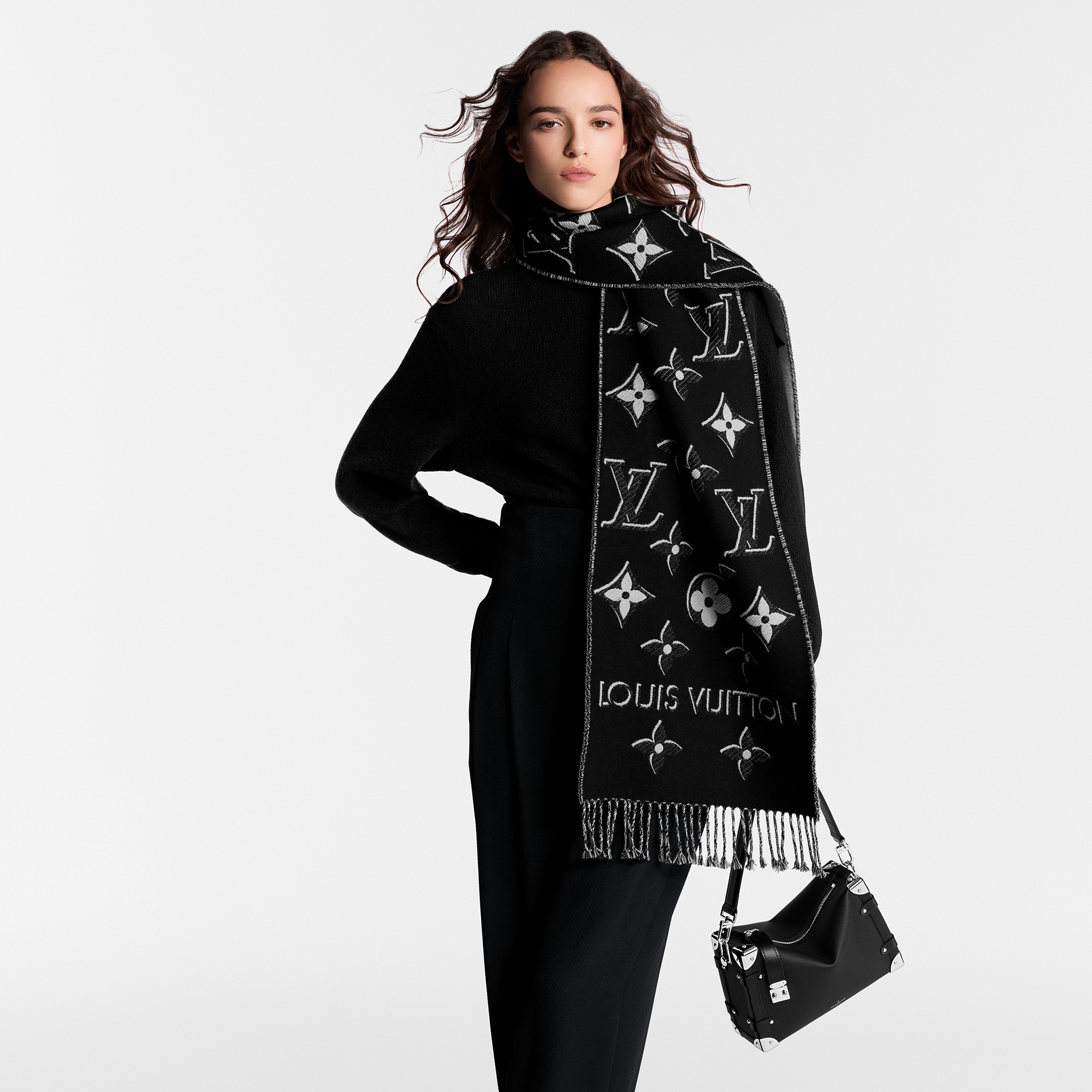 LOUIS VUITTON エシャルプ ネバーフリーズ シャーリング ルイヴィトン エシャルプシャーリング M77055｜郡山のまじめな買取専門